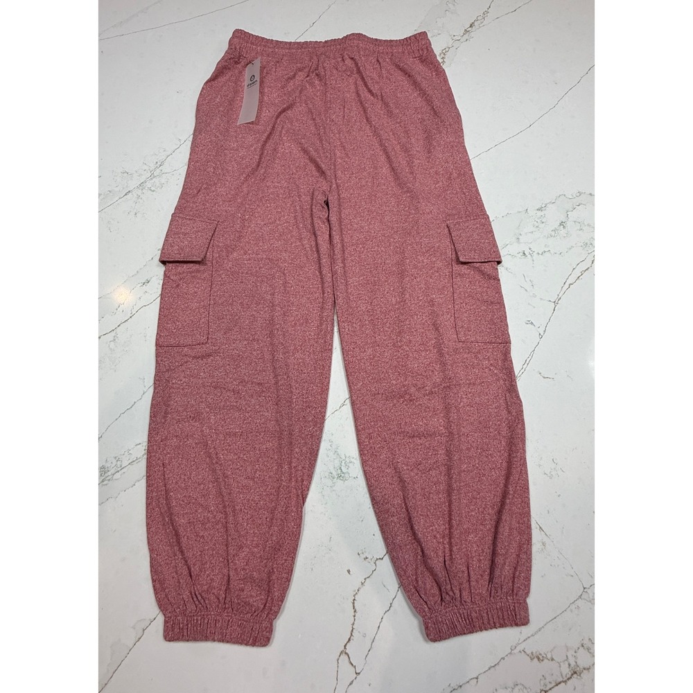 Mono B Women's 2 Piece Lounge Set Rose Pink Heathered Hoodie Size Med NEW - Picture 5 of 14